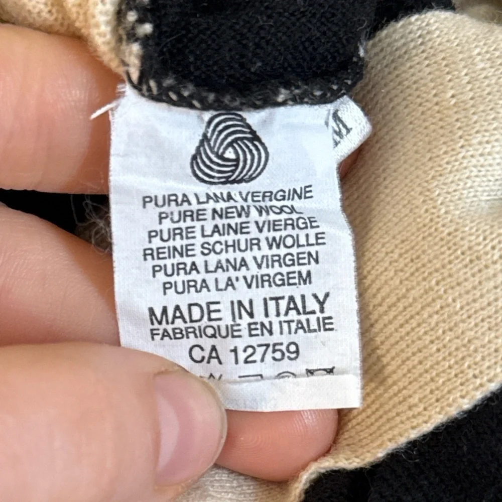 Stefanel Black and Cream‎ Cardigan - Picture 3 of 10